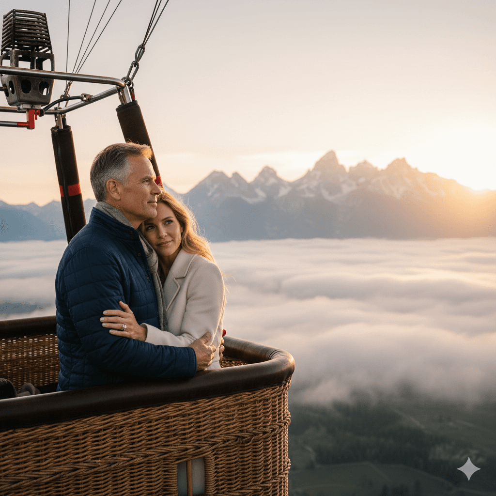 Hot Air Balloon at Sunrise