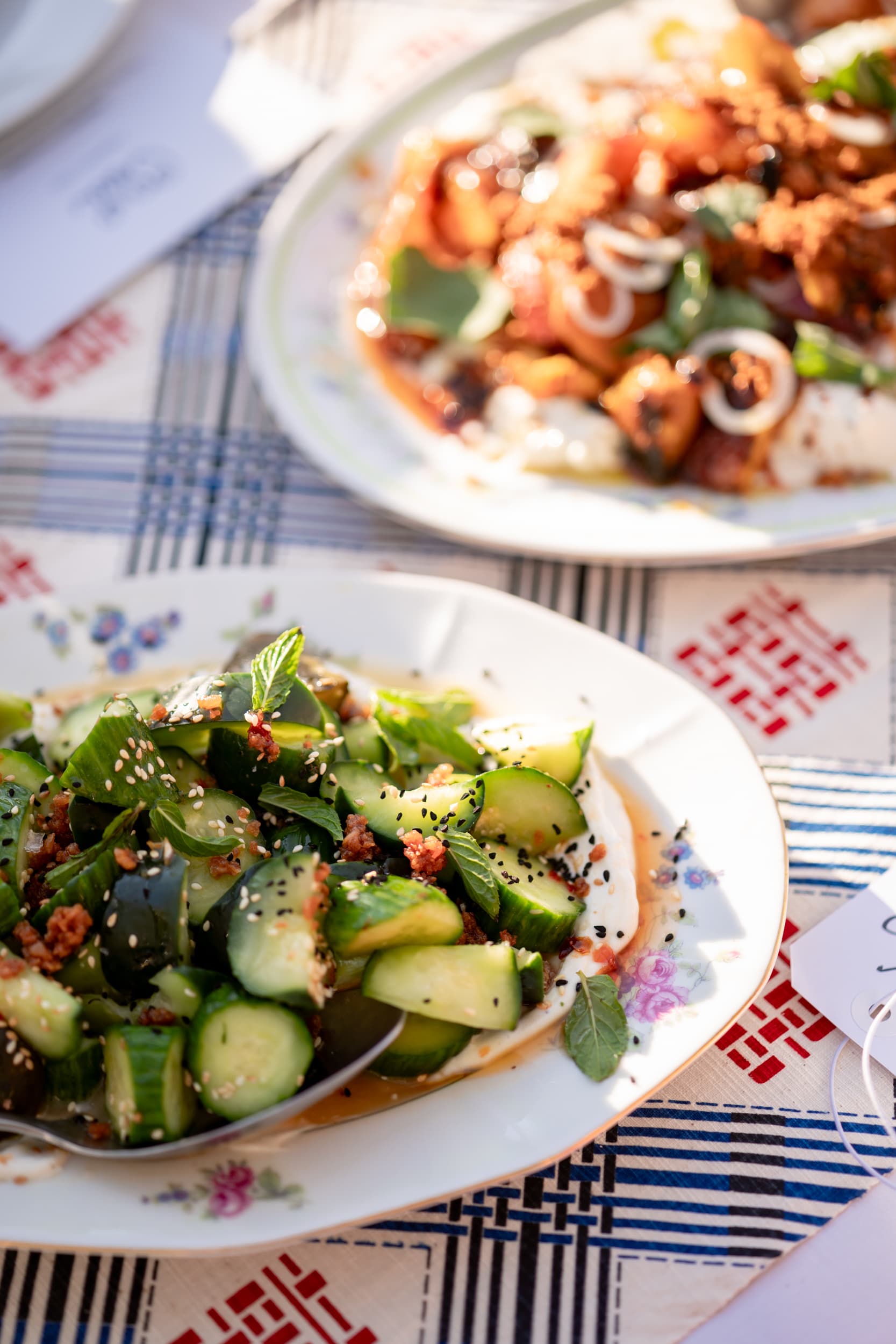 Guest enjoying the outdoor dinner experience